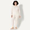 imageAmazon Essentials Womens SlimFit Cotton Waffle Knit LongSleeve Thermal Pajama SetNatural