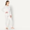 imageAmazon Essentials Womens SlimFit Cotton Waffle Knit LongSleeve Thermal Pajama SetWhite