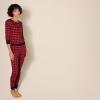 imageAmazon Essentials Womens SnugFit Cotton Sleepwear Pajama Set Available in Plus SizeCherry RedBlack  Classic Buffalo Plaid