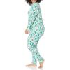 imageAmazon Essentials Womens SnugFit Cotton Sleepwear Pajama Set Available in Plus SizeEggshell White  Festive Tree