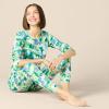 imageAmazon Essentials Womens SnugFit Cotton Sleepwear Pajama Set Available in Plus SizeEmerald GreenIvory  Holiday Bear Camo