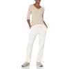 imageAmazon Essentials Womens Straight Leg Fleece Sweatpants with Drawstring Available in Plus SizeOatmeal Heather
