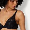 imageAmazon Essentials Womens Stretch Galloon Lace Lined Wired Deep Plunge BraBlackWhite