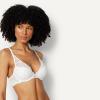 imageAmazon Essentials Womens Stretch Galloon Lace Lined Wired Deep Plunge BraWashed BronzeWhite