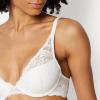 imageAmazon Essentials Womens Stretch Galloon Lace Lined Wired Deep Plunge BraWashed BronzeWhite