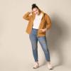 imageAmazon Essentials womens Fleece FullZip Hoodie Available in Plus SizeDark Camel