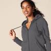 imageAmazon Essentials womens Fleece FullZip Hoodie Available in Plus SizeDark Grey Heather