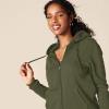 imageAmazon Essentials womens Fleece FullZip Hoodie Available in Plus SizeDark Olive