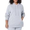 imageAmazon Essentials womens Fleece Hooded Tunic SweatshirtGrey Heather