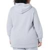 imageAmazon Essentials womens Fleece Hooded Tunic SweatshirtGrey Heather
