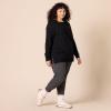 imageAmazon Essentials womens OpenNeck LooseFit Fleece Tunic SweatshirtBlack