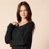 imageAmazon Essentials womens OpenNeck LooseFit Fleece Tunic SweatshirtBlack