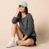 imageAmazon Essentials womens OpenNeck LooseFit Fleece Tunic SweatshirtCharcoal Heather