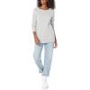 imageAmazon Essentials womens OpenNeck LooseFit Fleece Tunic SweatshirtLight Grey Heather