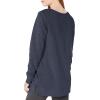 imageAmazon Essentials womens OpenNeck LooseFit Fleece Tunic SweatshirtNavy Heather