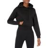 imageAmazon Essentials Womens Crop Pullover Hoodie Sweatshirt with Kangaroo Pocket Available in Plus SizeBlack