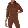 imageAmazon Essentials Womens Crop Pullover Hoodie Sweatshirt with Kangaroo Pocket Available in Plus SizeDeep Brown