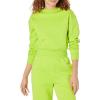 imageAmazon Essentials Womens Cropped Drop Shoulder Long Sleeve Sweatshirt Available in Plus SizeLime Green