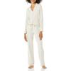 imageAmazon Essentials Womens Long Sleeve Cotton Modal Pajama Set Loungewear with FullLength BottomBeige