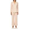 imageAmazon Essentials Womens Long Sleeve Cotton Modal Pajama Set Loungewear with FullLength BottomSilhouette Floral Outline
