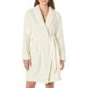 imageAmazon Essentials Womens MidLength Plush Bath Robe Loungewear Available in Plus SizeCream