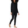 imageAmazon Essentials Womens SlimFit Cotton Waffle Knit LongSleeve Thermal Pajama SetBlack