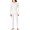 imageAmazon Essentials Womens SlimFit Cotton Waffle Knit LongSleeve Thermal Pajama SetWhite