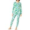 imageAmazon Essentials Womens SnugFit Cotton Sleepwear Pajama Set Available in Plus SizeEmerald GreenIvory  Holiday Bear Camo