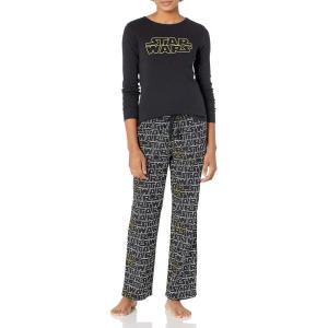 imageAmazon Essentials Disney  Marvel  Star Wars Womens Flannel Pajama Sleep Sets2piece Star Wars Logo