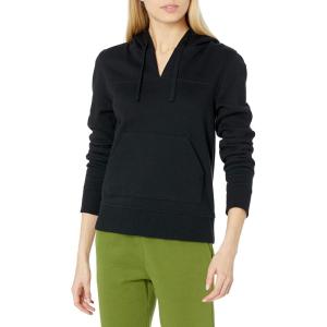 imageAmazon Essentials Womens ClassicFit LongSleeve VNeck Hooded Sweatshirt  Discontinued ColorsBlack