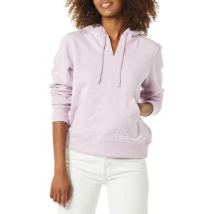 imageAmazon Essentials Womens ClassicFit LongSleeve VNeck Hooded Sweatshirt  Discontinued ColorsLilac