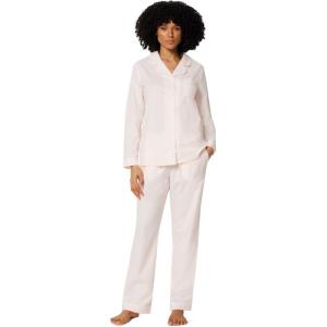imageAmazon Essentials Womens Cotton Stretch Poplin Pajama Set Long Sleeve ButtonDown Shirt with PantsPale Pink