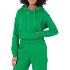 imageAmazon Essentials Womens Crop Pullover Hoodie Sweatshirt with Kangaroo Pocket Available in Plus SizeGreen