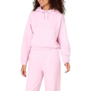 imageAmazon Essentials Womens Crop Pullover Hoodie Sweatshirt with Kangaroo Pocket Available in Plus SizePastel Pink