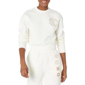 imageAmazon Essentials Womens Cropped Drop Shoulder Long Sleeve Sweatshirt Available in Plus SizeEggshell White