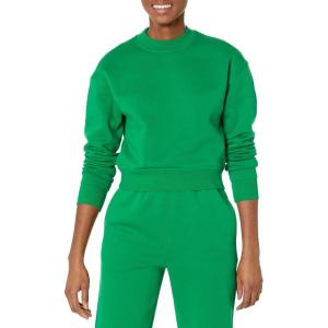 imageAmazon Essentials Womens Cropped Drop Shoulder Long Sleeve Sweatshirt Available in Plus SizeGreen