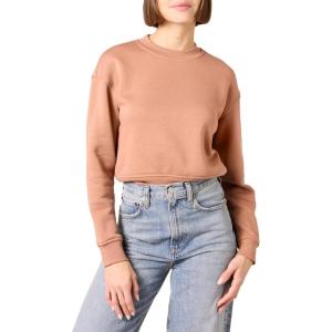 imageAmazon Essentials Womens Cropped Drop Shoulder Long Sleeve Sweatshirt Available in Plus SizeLight Brown
