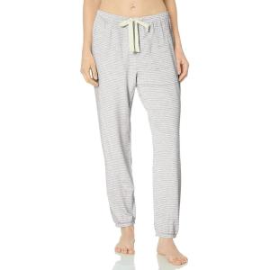 imageAmazon Essentials Womens Drawstring Pajama Jogger Lounge Pants Lightweight Terry Plus SizeGrey Heather Stripe