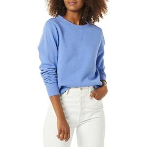imageAmazon Essentials Womens Fleece Crewneck Long Sleeve Pullover Sweatshirt Available in Plus SizeBlue