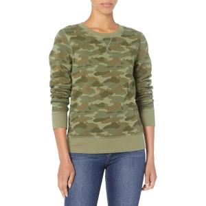 imageAmazon Essentials Womens Fleece Crewneck Long Sleeve Pullover Sweatshirt Available in Plus SizeGreen Camo