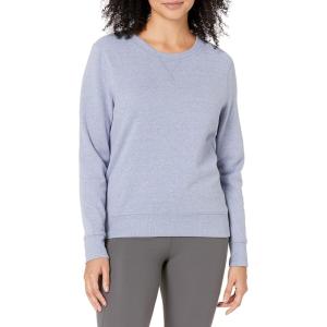 imageAmazon Essentials Womens Fleece Crewneck Long Sleeve Pullover Sweatshirt Available in Plus SizeIndigo Blue Heather