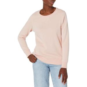 imageAmazon Essentials Womens Fleece Crewneck Long Sleeve Pullover Sweatshirt Available in Plus SizeLight Pink