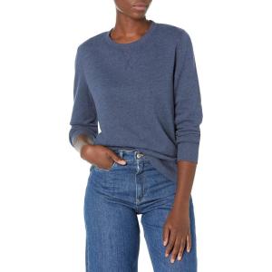 imageAmazon Essentials Womens Fleece Crewneck Long Sleeve Pullover Sweatshirt Available in Plus SizeNavy Heather