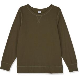 imageAmazon Essentials Womens Fleece Crewneck Long Sleeve Pullover Sweatshirt Available in Plus SizeOlive