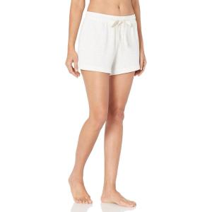 imageAmazon Essentials Womens Lightweight Breathable Lounge Terry Pajama Shorts with Elastic Waist DrawstringLight Grey Heather
