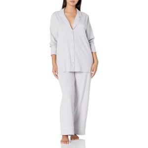 imageAmazon Essentials Womens Long Sleeve Cotton Modal Pajama Set Loungewear with FullLength BottomLilac
