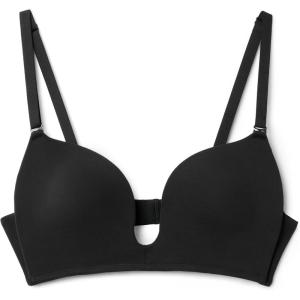imageAmazon Essentials Womens Microfiber Ultimate Low Plunge BraBlack