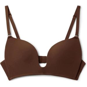 imageAmazon Essentials Womens Microfiber Ultimate Low Plunge BraRich Hazel