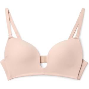 imageAmazon Essentials Womens Microfiber Ultimate Low Plunge BraSoft Petal