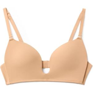 imageAmazon Essentials Womens Microfiber Ultimate Low Plunge BraWashed Bronze
